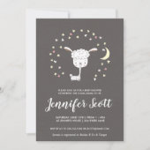 Uitnodiging voor Llama Baby Shower (Voorkant)