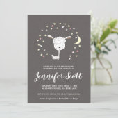 Uitnodiging voor Llama Baby Shower (Staand voorkant)