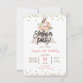 Uitnodiging voor logeerfeest voor meisjes (Voorkant)