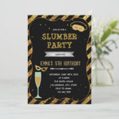 Uitnodiging voor logeerpartij op oudejaarsavond (Staand voorkant)