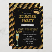 Uitnodiging voor logeerpartij op oudejaarsavond (Voorkant / Achterkant)