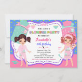 Uitnodiging voor logeerpartij Slaapfeest verjaarda (Voorkant)