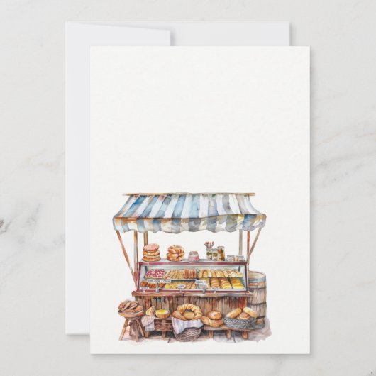 Uitnodiging voor lokaal geteeld Baby shower (Achterkant)