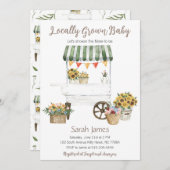 Uitnodiging voor lokaal geteeld Baby shower (Voorkant / Achterkant)