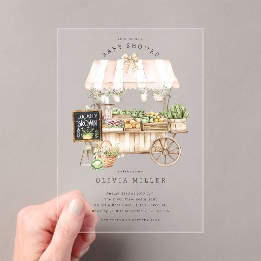 Uitnodiging voor lokaal geteeld Baby shower (Insitu (Draagbaar))
