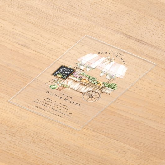 Uitnodiging voor lokaal geteeld Baby shower (Laagn)