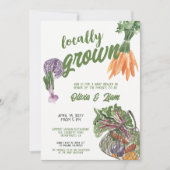 Uitnodiging voor lokaal geteeld Baby shower (Voorkant)