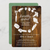 Uitnodiging voor lokaal geteeld Baby shower (Voorkant / Achterkant)