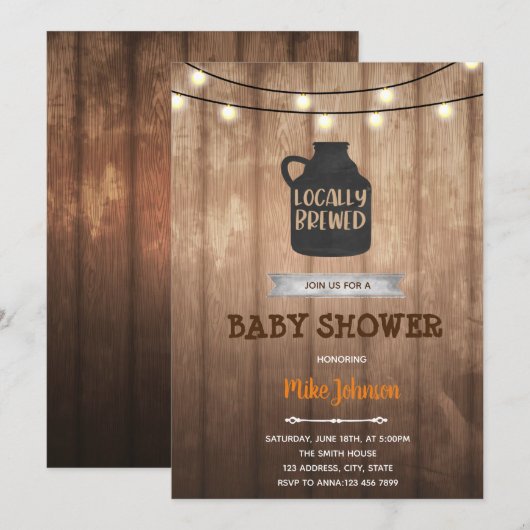 Uitnodiging voor lokale brouwerij voor themadag (Voorkant / Achterkant)