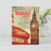 uitnodiging voor Londen (Staand voorkant)