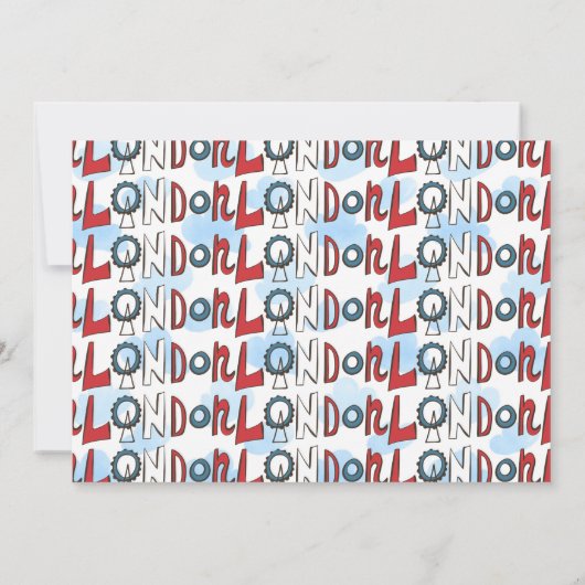 Uitnodiging voor London Calling Party (Achterkant)