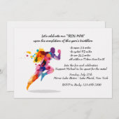 Uitnodiging voor lopend Man (Voorkant / Achterkant)