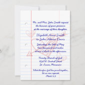 Uitnodiging voor losse Leaf Notebook Paper Wedding (Voorkant)