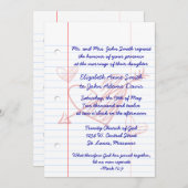 Uitnodiging voor losse Leaf Notebook Paper Wedding (Voorkant / Achterkant)