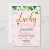 Uitnodiging voor lucky one-feest (Voorkant)