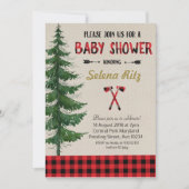 Uitnodiging voor Lumberjack Baby shower Party (Voorkant)