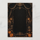 Uitnodiging voor luxe gotisch Halloween-feest (Achterkant)