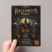 Uitnodiging voor luxe gotisch Halloween-feest (Insitu (Draagbaar))