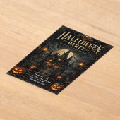 Uitnodiging voor luxe gotisch Halloween-feest (Laagn)