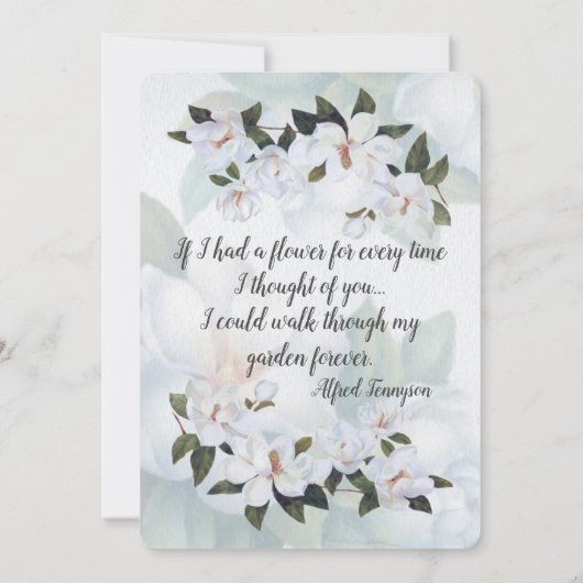 Uitnodiging voor Magnolia Wedding (Achterkant)