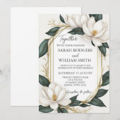 Uitnodiging voor Magnolia Wedding (Voorkant / Achterkant)