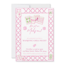 Uitnodiging voor Mahjong Party, Girls Night Coquet