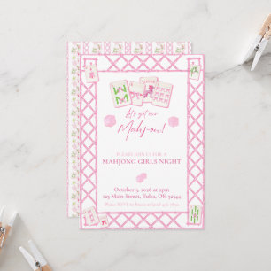 Uitnodiging voor Mahjong Party, Girls Night Coquet