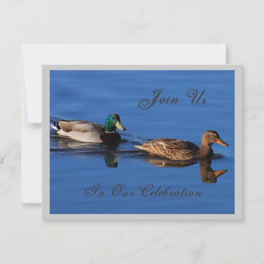 Uitnodiging voor Mallard Couple (Voorkant)