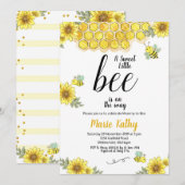 Uitnodiging voor mammie-tot-bijen Baby shower (Voorkant / Achterkant)