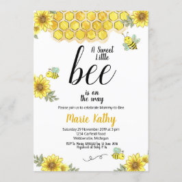 Uitnodiging voor mammie-tot-bijen Baby shower