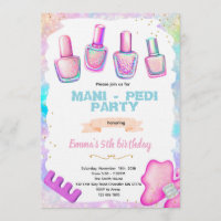 Uitnodiging voor manicure pedicure spa-feestje