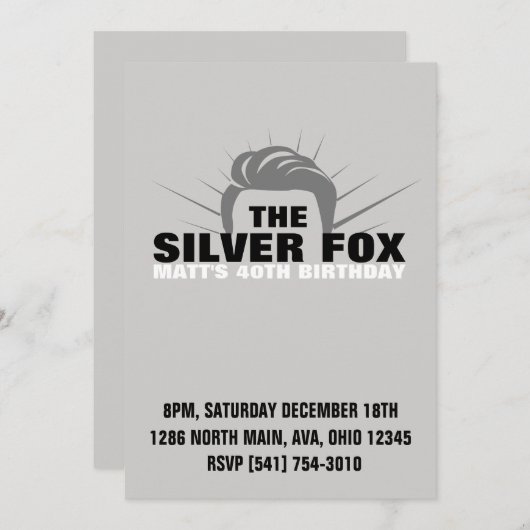 Uitnodiging voor mannen verjaardag (Voorkant / Achterkant)