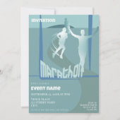 Uitnodiging voor marathonlopers evenement viering (Voorkant)