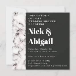 Uitnodiging voor Marble Couple's Wedding Shower