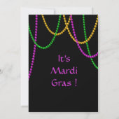uitnodiging voor mardi Gras Beads (Achterkant)