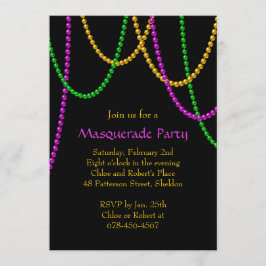 uitnodiging voor mardi Gras Beads