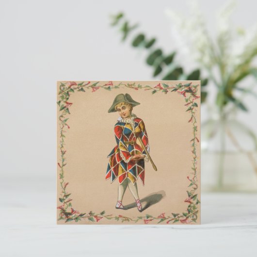 uitnodiging voor Mardi Gras Girl (Staand voorkant)