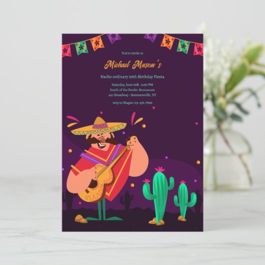 Uitnodiging voor Mariachi-lid (Staand voorkant)