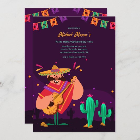 Uitnodiging voor Mariachi-lid (Voorkant / Achterkant)