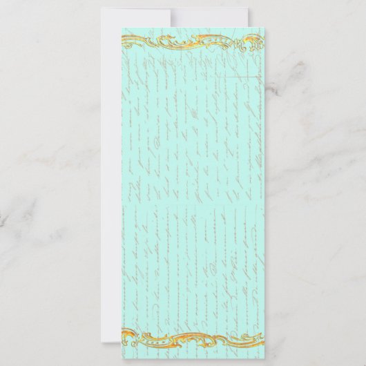 Uitnodiging voor Marie Antoinette-feest in Versail (Achterkant)