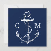 Uitnodiging voor marinescheepvaart (Blue Nautical (Achterkant)