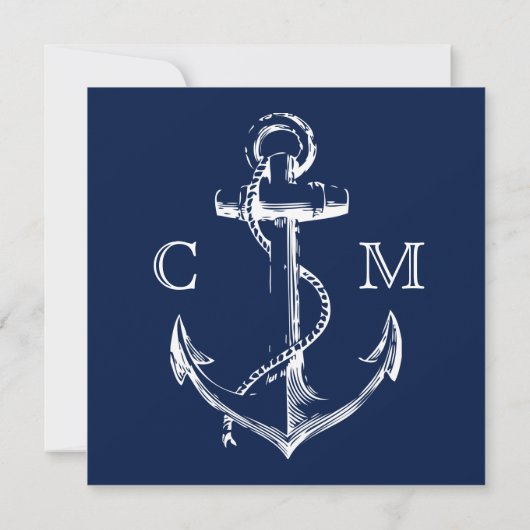 Uitnodiging voor marinescheepvaart (Blue Nautical (Achterkant)