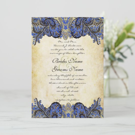 Uitnodiging voor marinescheepvaart en gouden paisl (Staand voorkant)