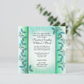 Uitnodiging voor marmer en wijnbruiloft (Staand voorkant)