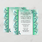 Uitnodiging voor marmer en wijnbruiloft (Voorkant / Achterkant)