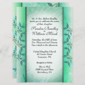 Uitnodiging voor marmer en wijnstokken (Voorkant / Achterkant)