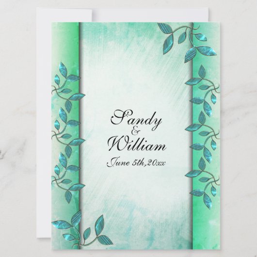 Uitnodiging voor marmer en wijnstokken (Achterkant)