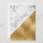 Uitnodiging voor Marmered en Gold Crown Quinceañer (Achterkant)