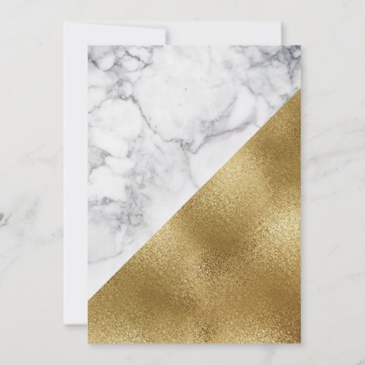 Uitnodiging voor Marmered en Gold Crown Quinceañer (Achterkant)