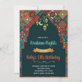 Uitnodiging voor Marokkaans themafeest (Voorkant)